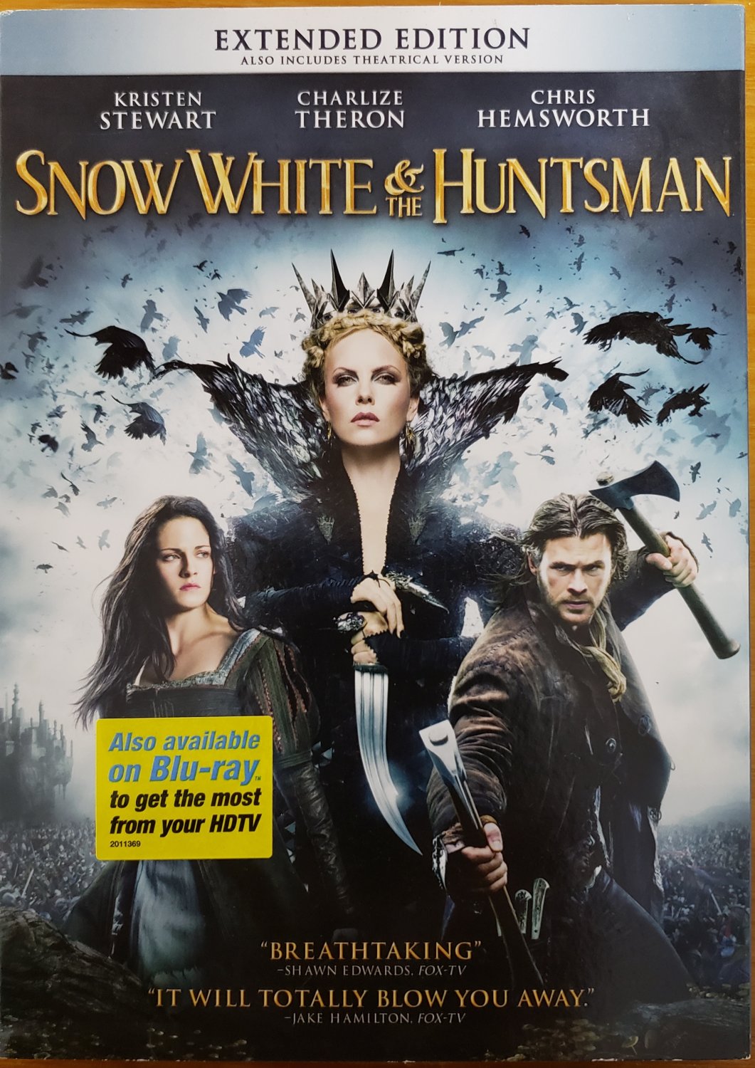 SNOW WHITE AND THE HUNTSMAN 2012 DVD EXTENED VERSION