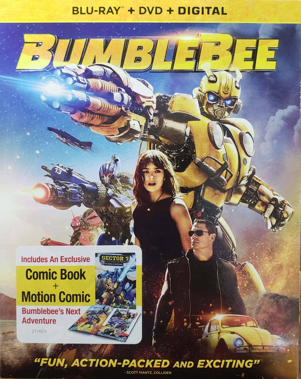 BUMBLEBEE 2018 BLU-RAY+DVD HAILEE STEINFELD JOHN CENA