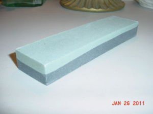 8" COMBO STYLE DUAL FINE & MEDIUM GRIT ALUMINUM OXIDE SHARPENING STONE KNIVES