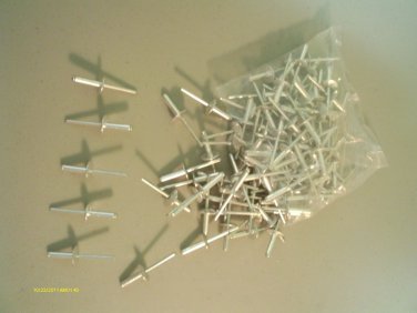100 Lg Flange STEEL POST ALUMINUM POP RIVET 3/16" x 3/4"