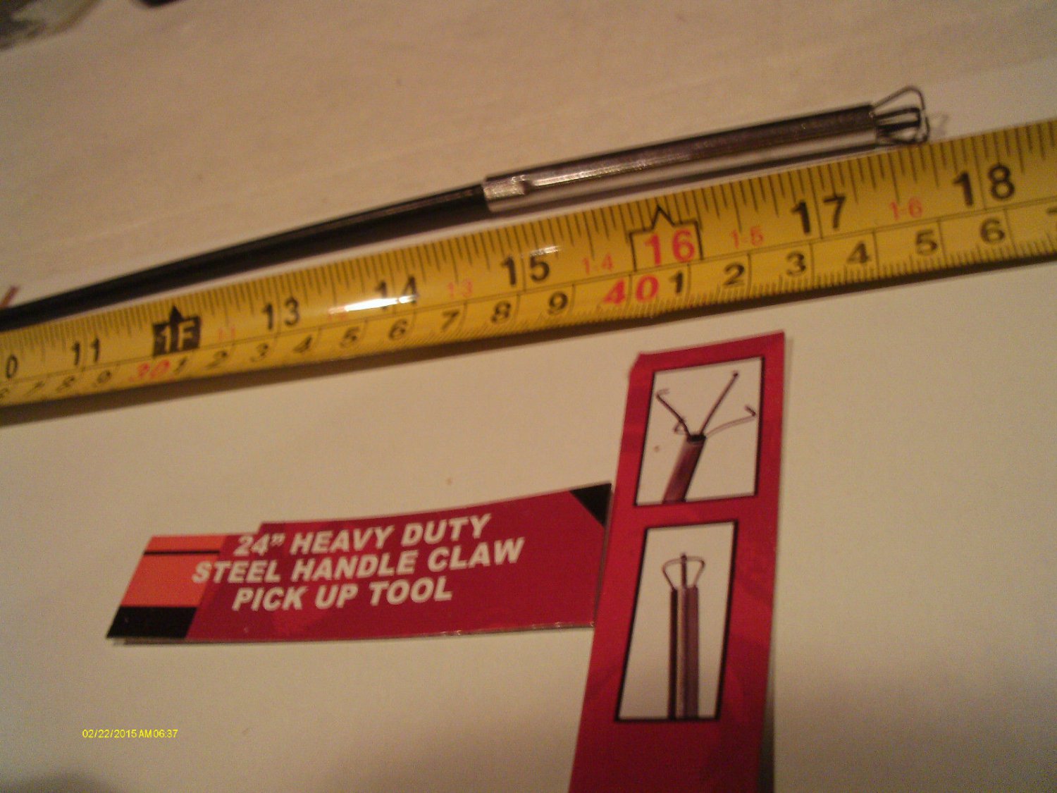24"Long HD Pick Up CLAW Tool w/STEEL HANDLE Grabber Snake Bendable Flexible Auto