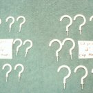 24 PCS WHITE PLASTIC VINYL COAT CUP HOOKS PLANT HANGERS (12) pcs ea 1 1/2" & 2"