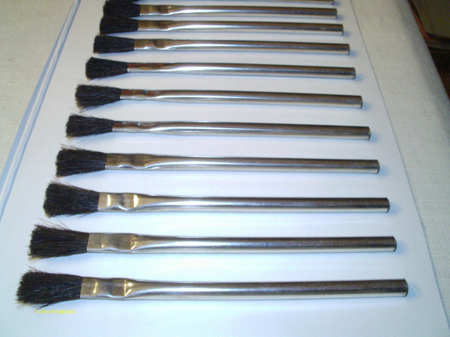 12 pc ACID/FLUX BRUSHES 6" LONG PLUMBING, SODER, GLUE, OIL, GREASE