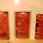 3 BRUSH sets W/RING BRASS, NYLON w/ STIFF BRISTLES MINI MICRO PRECISION NEEDLE