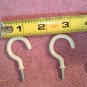 144 PIECE 1 1/2 inch WHITE PVC CUP HOOKS-PLANT HANGER-DISPLAYS, TRADE SHOWS NEW