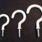 36 PIECES WHITE PVC CUP HOOKS PLANT HANGERS 12 pcs each 1 1/4" 1 1/2" & 2" NEW