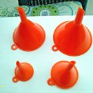 1 X 4 Size Plastic Funnel Set Liquids Cooking Dry Goods Auto Home Shop Garage