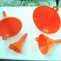 1 X 4 Size Plastic Funnel Set Liquids Cooking Dry Goods Auto Home Shop Garage