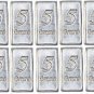 5 Grain Silver Bullion Bar x 10! .999 pure silver!