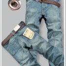 Free Shipping -- NEW MENS BUTTON FLY BOOT CUT DENIM JEANS EC-6754