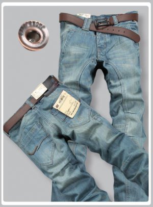 Free Shipping -- NEW MENS BUTTON FLY BOOT CUT DENIM JEANS EC-6754