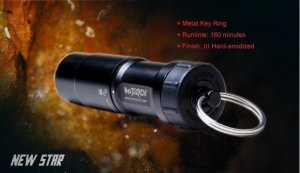 Free shipping Nextorch flashlight new star aluminum Cree Q5 75lumens LED flashlight
