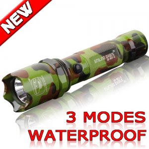 New Arrival Camouflage type! Super bright Torch Handy 3 mode light LED Flashlight Waterproof outdoor