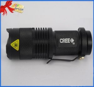 Wholesale 50pcs/lot free shipping Mini CREE LED Flashlight Torch, mini light flashlight
