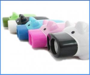 Free Shipping! Dynamo Led Torch Novelty Pig Hand Power Crank Squeeze Camping Flashlight 10pcs/lot