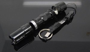Wholesale 10pcs/lot, freeshipping >Black Police LED Flashlight