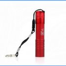 Wholesale Free Shipping! 3W LED Outdoor Torch Flashlight Pocket Lamp With Strap Red 10pcs/lot