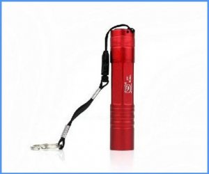 Wholesale Free Shipping! 3W LED Outdoor Torch Flashlight Pocket Lamp With Strap Red 10pcs/lot
