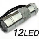 Wholesale Blacklight Ultra Violet UV 12 LED Flashlight Torch Camping purple