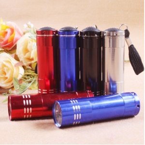 EMS/DHL Free 240pcs/lot mini portable LED flashlight aluminium alloy light with 9 lamps
