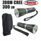 Wholesale Zoomable Adjustable Focus 3 Mode CREE LED 300 lumen Aluminum Flashlight Torch K2