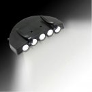 Wholesale 5pcs/Lot Free shipping 5 LED White Light Cap/Hat Clip on Flashlight for Hiking