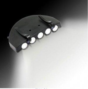Wholesale 5pcs/Lot Free shipping 5 LED White Light Cap/Hat Clip on Flashlight for Hiking