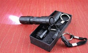 Wholesale Led spotlight flashlight Torch keychain keyring waterproof 20pieces/lot