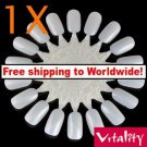 1X False Nail Tips Art Display Practice Wheel Board + Free shipping!