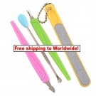 4 PCS Nail Cuticle Trimmer Care File Ear Pick Set Kit + Free shipping!