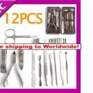 12Pcs Stainless Steel Nail Care Manicure + Free shipping to worldwide!