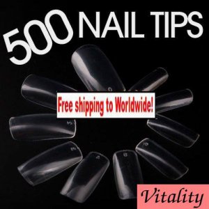 500 x Clear French Nail Art Tips  + Free shipping!