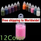 12 Color Nail Powder Set + Free shipping!