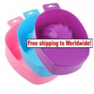 Nail Art Tips Soak Bowl BG+ Free shipping!