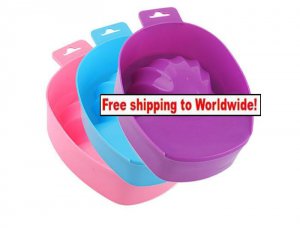 Nail Art Tips Soak Bowl BG+ Free shipping!