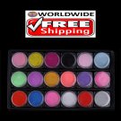 18 Color Acrylic Powder 3D Nail Art TT + Free shipping to worldwide!