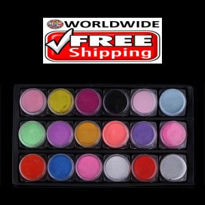18 Color Acrylic Powder 3D Nail Art TT + Free shipping to worldwide!