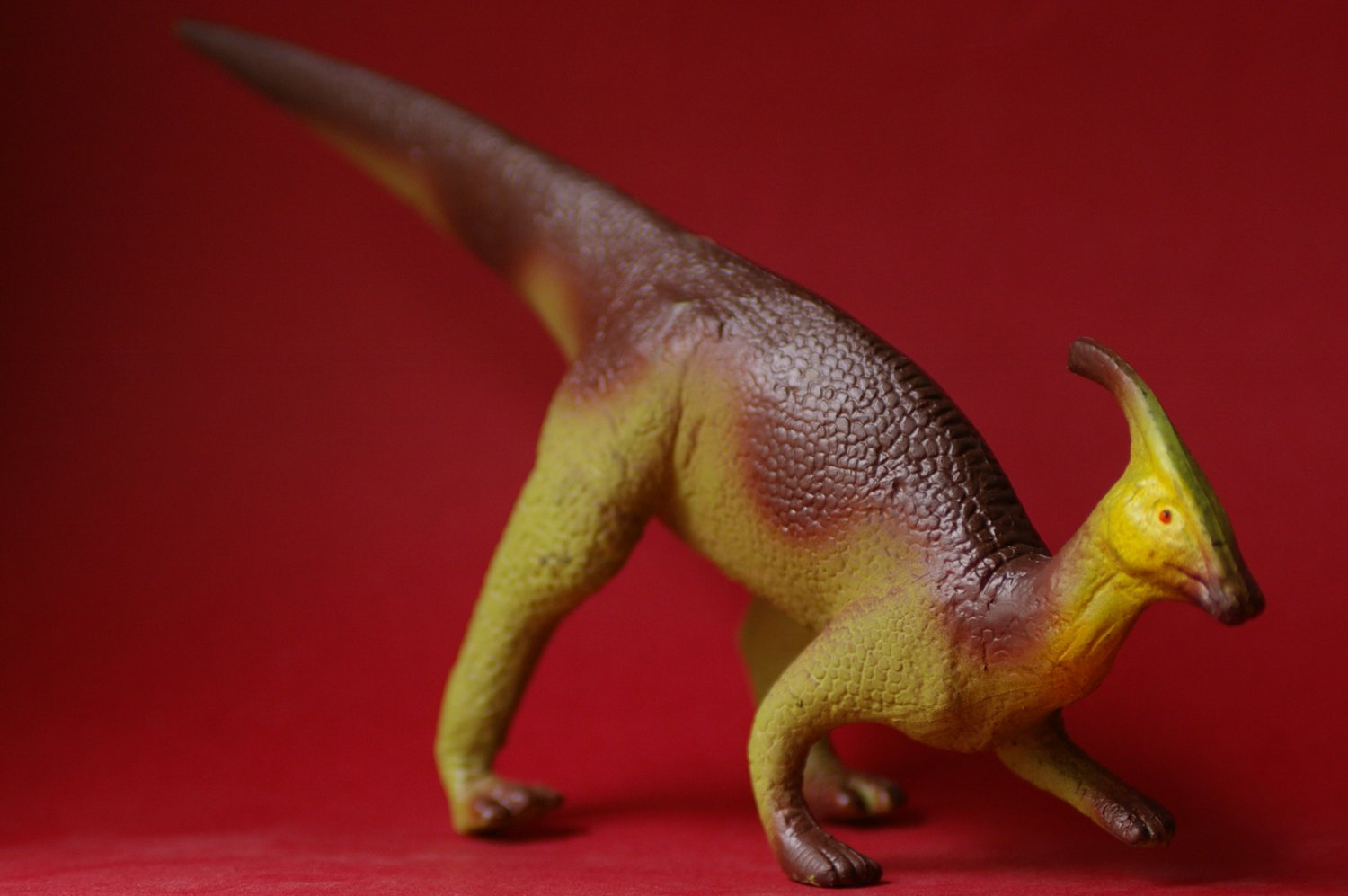 Parasaurolophus by Salvat Editores 2001 rubber dinosaur from Spain. 