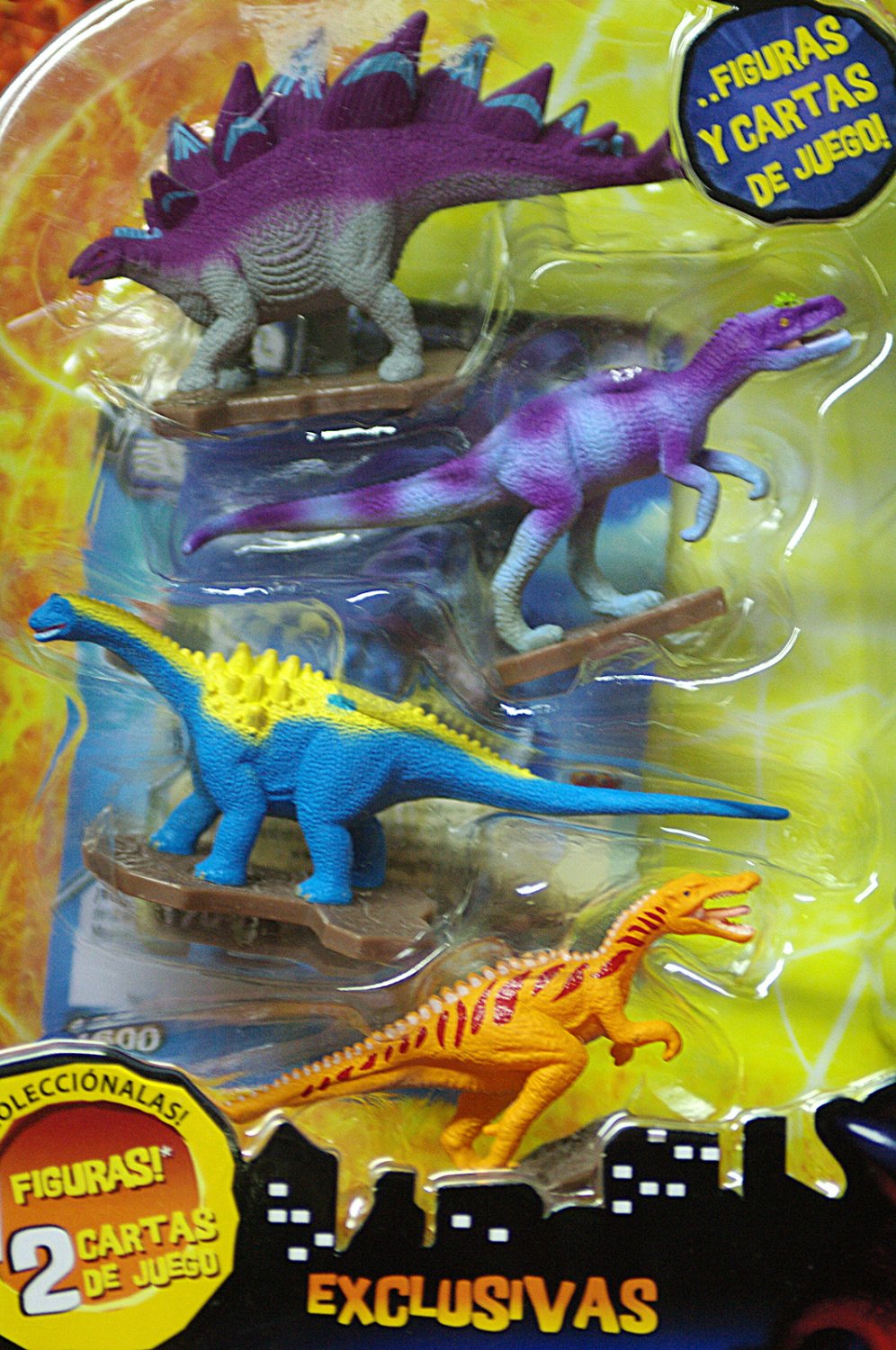 Dinosaur King Pack 4 Figures 2 Cards Series 2 Sega Stegosaurus Deltadromeus 5778