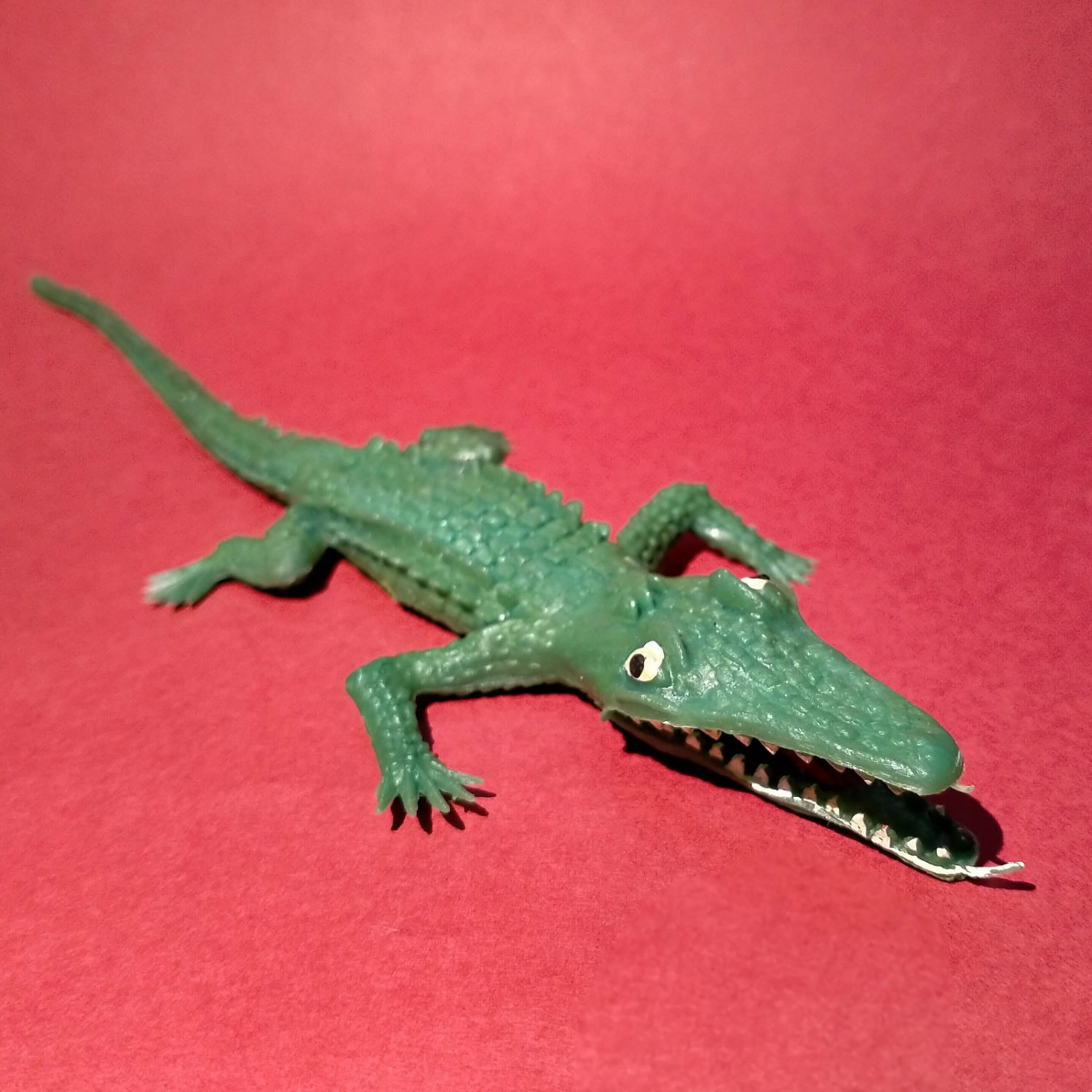 crocodile Vintage 80's soft rubber Hong Kong NEW old stock