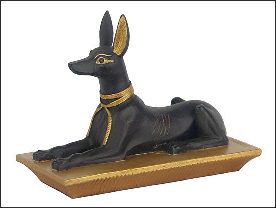 MINIATURE EGYPTIAN RECLINING ANUBIS (CAT)