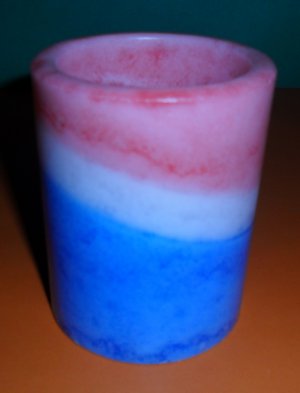 UZO1&acirc;�&cent; LED FLAMELESS COLOR CHANGING PATRIOTIC CANDLE WITHOUT MUSIC