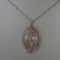 925 sterling silver rhodium plated Flower necklace