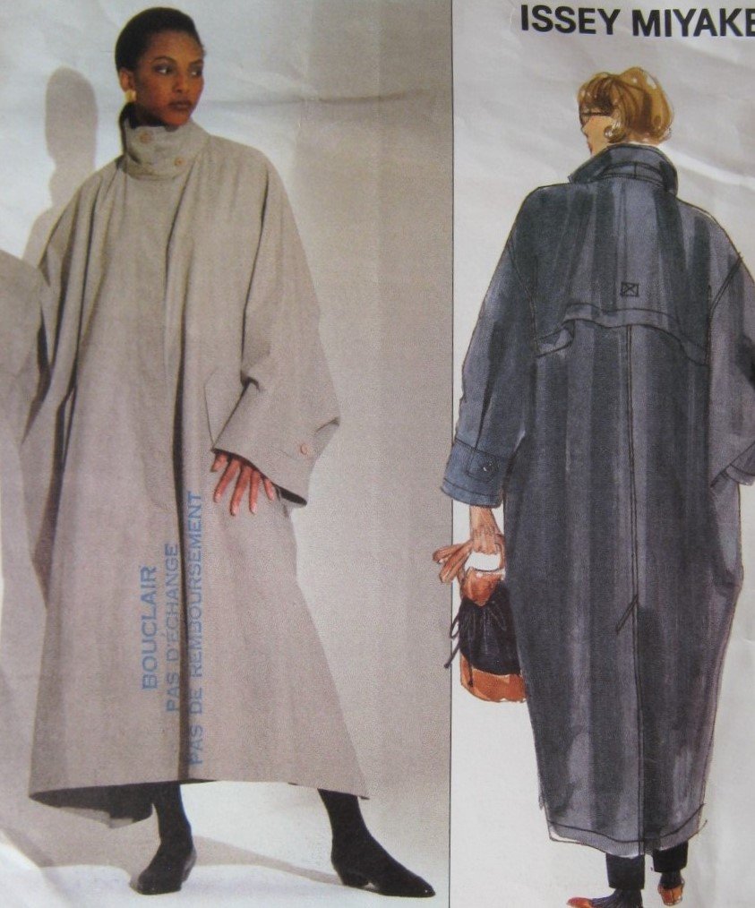 Vogue 2736 Issey Miyake Designer Oversized Coat Sewing Pattern Sizes XS ...