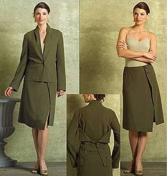 ISSEY MIYAKE Vogue Designer Original Sewing Pattern V2952 Misses Suit Jacket & Skirt Sizes 6 8 10 UC