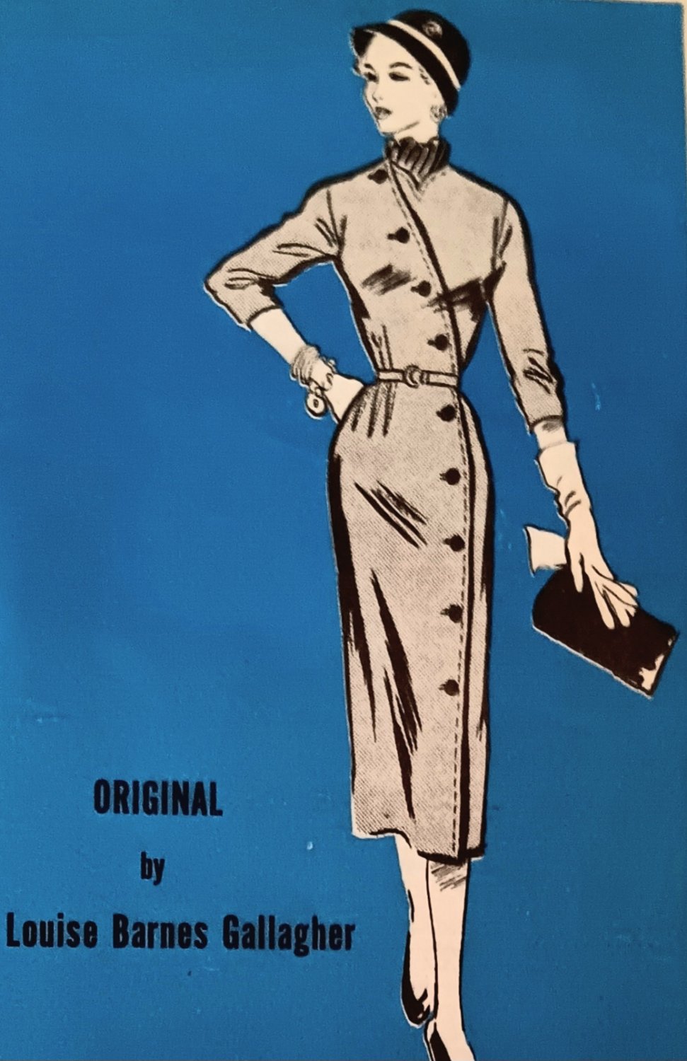 Prominent Designer Louise Barnes Gallagher Slim Dress Sewing Pattern A515 Size 12 Bust 30 UC