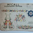 1930s GAY Colors Kaumograph Transfer Floral Motifs for Jacket Fronts Sleeves Belts McCall 578