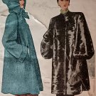 VTG 1940s Coat Sewing Pattern McCall 6618 Hooded Bell Sleeves Cuffed Size 14 Bust 32