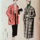1950s Women's Coat Sewing Pattern Vogue 7911 Classic Tailored Full Figure Size 20 Bust 38 UC