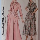 1940s Housecoat or Brunch Coat Wrap-Around Sewing Pattern Simplicity 3014 Size 18 Bust 36